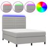 vidaXL s&ouml;t&eacute;tsz&uuml;rke sz&ouml;vet rug&oacute;s &eacute;s LED-es &aacute;gy matraccal 140x190 cm