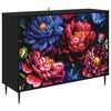 vidaXL Sz&eacute;f KIEL Fekete T&ouml;lgy 102 x 33 x 76 cm Szerelt Fa