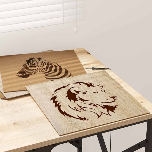 vidaXL Dekor Panelek 50 pcs sonoma tölgy 30 x 30 x 0.3 cm Faanyag