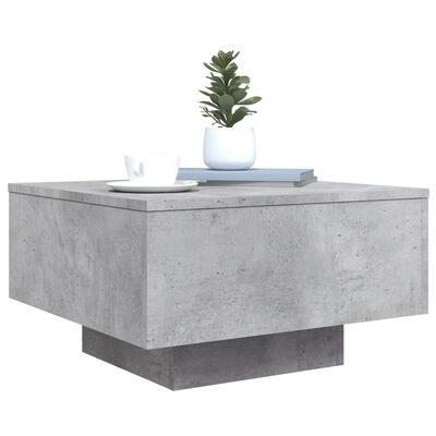 vidaXL betonszürke szerelt fa dohányzóasztal 55x55x31 cm