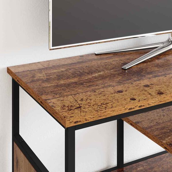 vidaXL TV szekr&eacute;ny &Ouml;reg fa 100 x 35 x 45 cm Műszaki fa &eacute;s vas