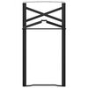 vidaXL S&ouml;rasztal l&aacute;b 2 pcs Fekete 39 x 3 x 75 cm Porsz&oacute;rt ac&eacute;l