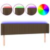 vidaXL s&ouml;t&eacute;tbarna sz&ouml;vet LED-es fejt&aacute;mla 163 x 16 x 78/88 cm