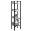 vidaXL 4 szintes szürke sonoma szerelt fa könyvespolc 35x30x138,5 cm