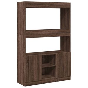 vidaXL barna t&ouml;lgy sz&iacute;nű szerelt fa magasszekr&eacute;ny 92 x 33 x 140 cm