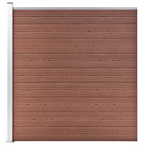 vidaXL barna WPC ker&iacute;t&eacute;spanel 175 x 186 cm