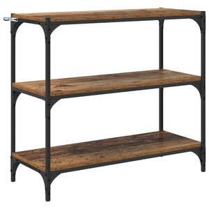 vidaXL K&ouml;nyvespolc &Ouml;reg fa 80 x 33 x 70,5 cm Műszaki fa &eacute;s vas