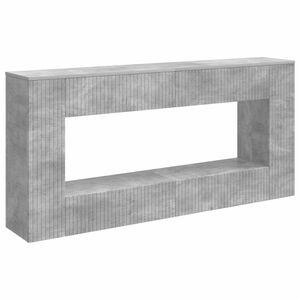 vidaXL Konzolasztal Cs&iacute;kos Beton Sz&uuml;rke 155 x 29 x 74 cm M&eacute;rn&ouml;ki fa
