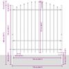 vidaXL Kerti Kerítés 4 pcs Szürke 170 x 215 cm Porszórt acél