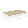 vidaXL 2 db tölgyszínű és fehér MDF lebegő fali polc 40 x 23 x 3,8 cm