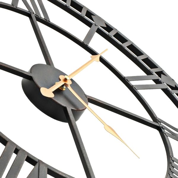 vidaXL vintage stílusú fém falióra kvarcszerkezettel, 60 cm XXL méret