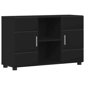 vidaXL Sz&eacute;f polcokkal FLORIN Fekete 88,5 x 30,5 x 55,5 cm Faanyag