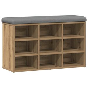 vidaXL k&eacute;zműves t&ouml;lgy szerelt fa cipőt&aacute;rol&oacute; pad 82x32x50 cm