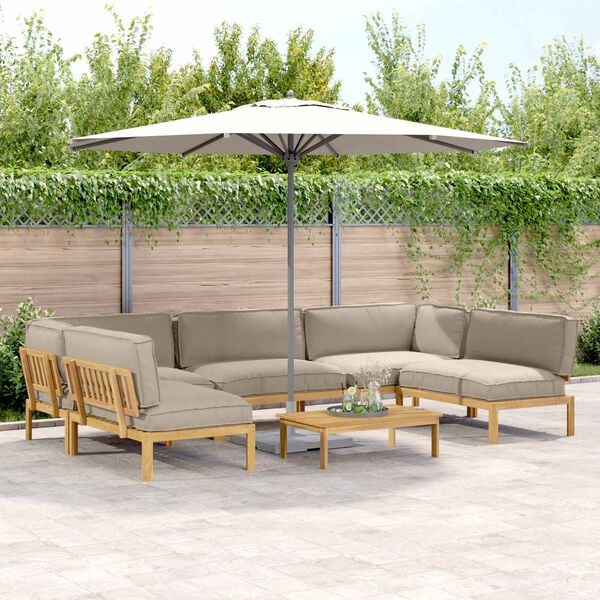 vidaXL Kanap&eacute; Szett p&aacute;rn&aacute;val Egysz&iacute;nű 6 pcs T&oacute;psz&iacute;nű T&ouml;m&ouml;r Ak&aacute;cfa