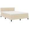 vidaXL Boxrug&oacute;s &aacute;gy LED szalagokkal Kr&eacute;m 140 x 190 cm sz&ouml;vet