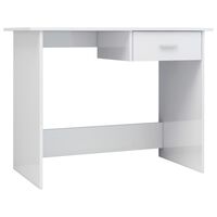 vidaXL magasfényű fehér forgácslap íróasztal 100 x 50 x 76 cm
