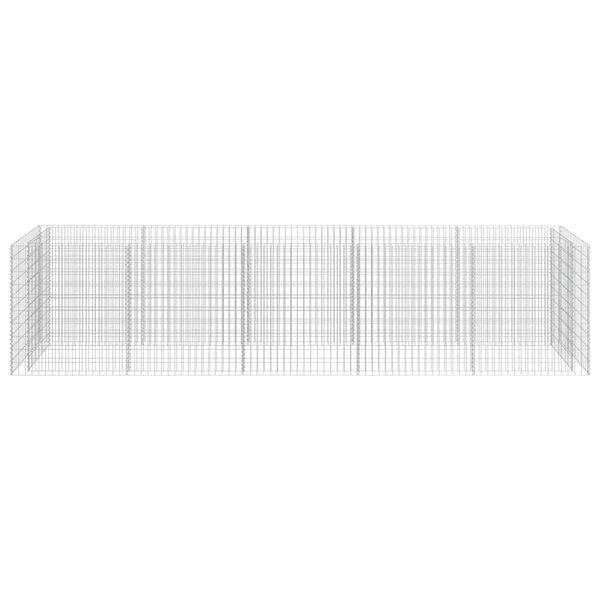 vidaXL horganyozott ac&eacute;l gabion magas&aacute;gy&aacute;s 450 x 90 x 100 cm
