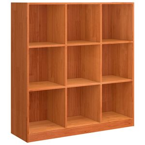 vidaXL K&ouml;nyvespolc Faggy&uacute; barna 104 x 33 x 110 cm T&ouml;m&ouml;r fenyőfa