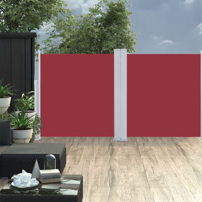 vidaXL piros behúzható oldalsó napellenző 117 x 600 cm