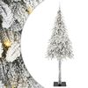 vidaXL Kar&aacute;csonyfa 300 LED-del &aacute;llv&aacute;nnyal Feh&eacute;r 210 cm PE &eacute;s Ac&eacute;l