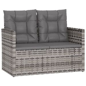 vidaXL sz&uuml;rke polyrattan kerti pad p&aacute;rn&aacute;kkal 105 cm