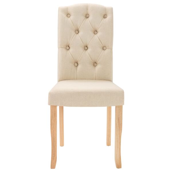 vidaXL 4 db kr&eacute;msz&iacute;nű sz&ouml;vet &eacute;tkezősz&eacute;k