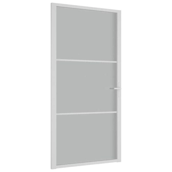 vidaXL fehér matt üveg és alumínium beltéri ajtó 102,5 x 201,5 cm