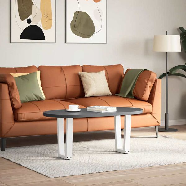 vidaXL 2 db feh&eacute;r, V-alak&uacute; ac&eacute;l doh&aacute;nyz&oacute;asztal l&aacute;b 38x(42-43,3) cm