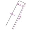 vidaXL 25 db U-alakú horganyzott acél talajcövek 15 x 3,5 cm