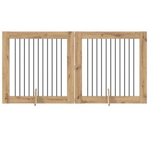 vidaXL Kutyaker&iacute;t&eacute;s &aacute;llv&aacute;nyokkal 2 pcs K&eacute;zműves T&ouml;lgy 100 x 100 cm