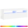 vidaXL magasf&eacute;nyű feh&eacute;r TV-szekr&eacute;ny LED-l&aacute;mp&aacute;kkal 120 x 35 x 40 cm