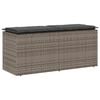 vidaXL sz&uuml;rke polyrattan kerti pad p&aacute;rn&aacute;val 116 x 46 x 57 cm