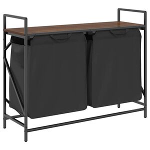 vidaXL barna t&ouml;lgy mosodai kos&aacute;r 2 rekeszes polccal