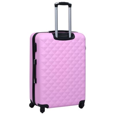 vidaXL rózsaszín ABS keményfalú gurulós bőrönd