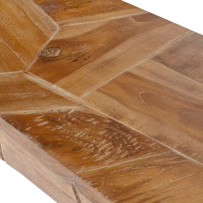 vidaXL erózió teak fa konzolasztal 120 x 35 x 76 cm