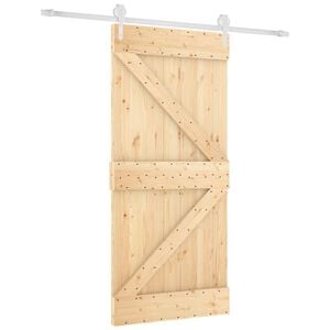 vidaXL Cs&uacute;sz&oacute; ajt&oacute; 95 x 210 cm Szil&aacute;rd Fenyőfa (Nem Kezelt)