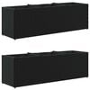 vidaXL 2 db fekete polyrattan kerti &uuml;ltetől&aacute;da 3 cser&eacute;ppel 105x30x32cm
