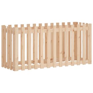 vidaXL t&ouml;m&ouml;r fenyőfa kerti magas&aacute;gy&aacute;s ker&iacute;t&eacute;ssel 150x50x70 cm