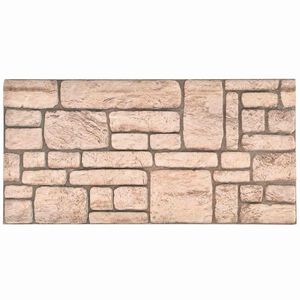 vidaXL Fali panelek 10 db 100 x 50 cm B&eacute;zs EPS Hab