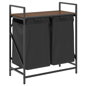 vidaXL barna t&ouml;lgy mosodai kos&aacute;r 2 rekeszes polccal