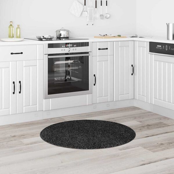 vidaXL Cs&uacute;sz&aacute;sg&aacute;tl&oacute; Shaggy Szőnyeg S&ouml;t&eacute;tsz&uuml;rke 90 x 90 cm PP