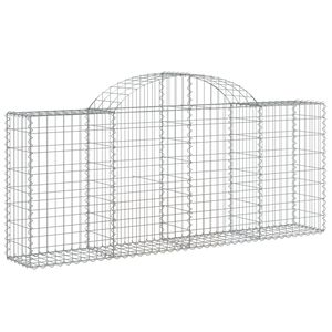 vidaXL &iacute;ves horganyzott vas gabion kos&aacute;r 200x30x80/100 cm