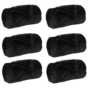 vidaXL Takar&oacute;k 6 db Fekete 130 x 150 cm 3.04 kg Gyapj&uacute;