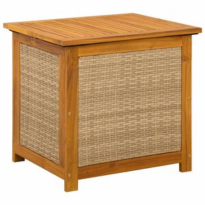 vidaXL Kerti T&aacute;rol&oacute; Doboz 185 L T&ouml;m&ouml;r Ak&aacute;cfa 60 x 50 x 56 cm B&eacute;zs