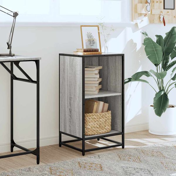 vidaXL sz&uuml;rke sonoma sz&iacute;nű szerelt fa k&ouml;nyvszekr&eacute;ny 40x35x76 cm