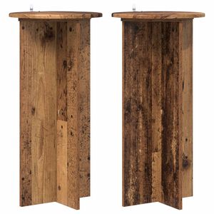 vidaXL N&ouml;v&eacute;ny&aacute;llv&aacute;ny 2 db Antik Fa 40 x 40 x 80 cm Szerelt Fa
