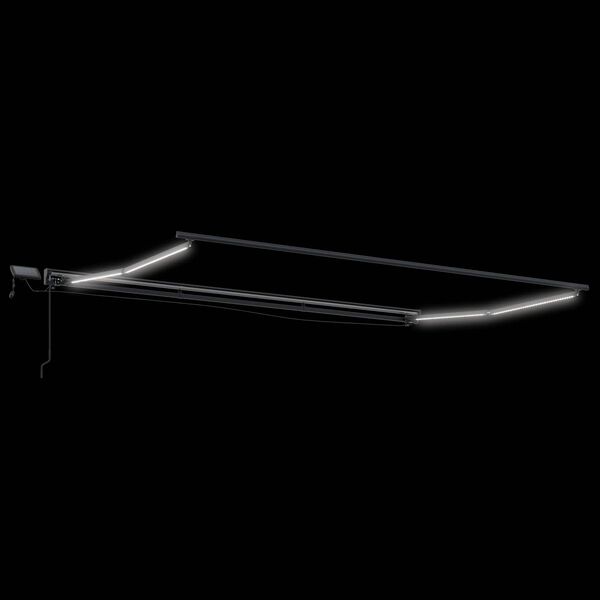 vidaXL K&eacute;zi napellenző keret LED vil&aacute;g&iacute;t&aacute;ssal Antracit 4 &times; 3,5 m