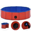 vidaXL &ouml;sszehajthat&oacute; piros PVC kutyamedence 80 x 20 cm