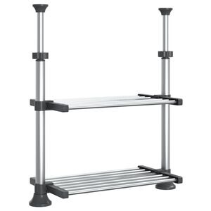 vidaXL alum&iacute;nium konyhapolc 50 x 25 x (50-70) cm