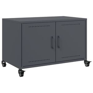 vidaXL antracitsz&uuml;rke ac&eacute;l TV-szekr&eacute;ny 68 x 39 x 43,5 cm